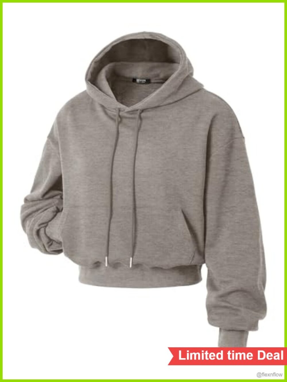 GIVON Women's Cropped Hoodie Pullover Drop Shoulder Lightweight Loose Casual